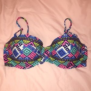 Geometric strap/ strapless bikini top
